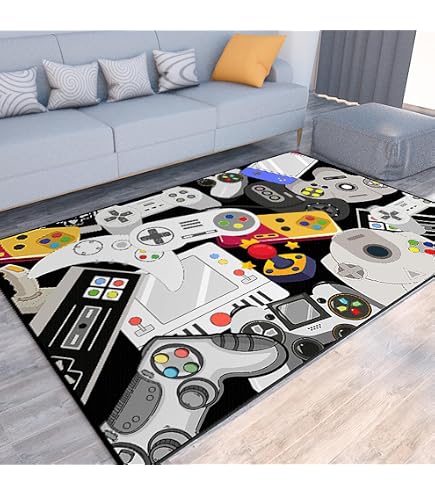 Amazon.com: Classic Arcade Games Rug Retro 90s Arcade Theater